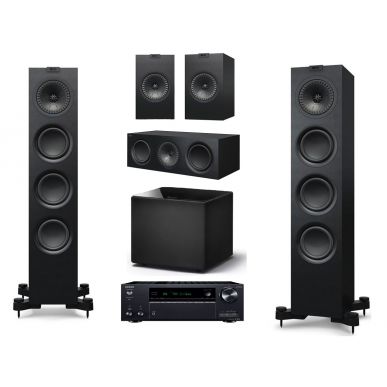 Домашний кинотеатр 5.1 KEF Q550 SATIN BLACK + AV-ресивер Onkyo TX-NR696 B M3